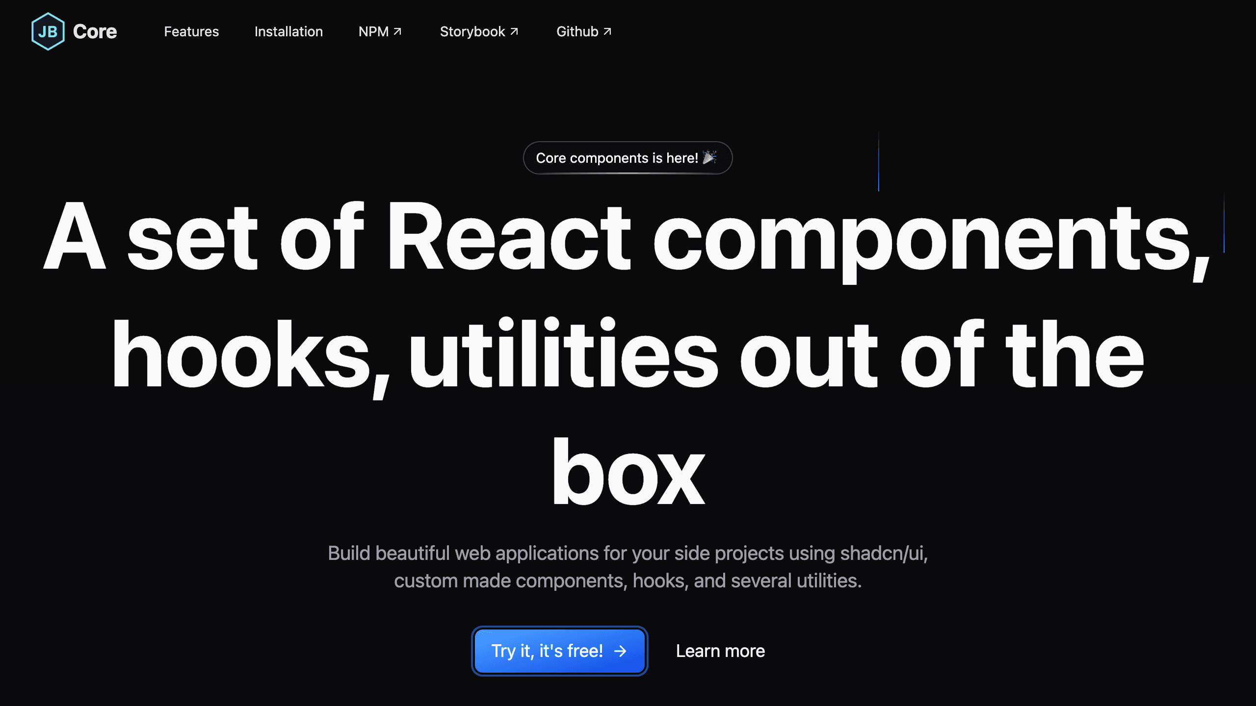 Core Components library screenshots