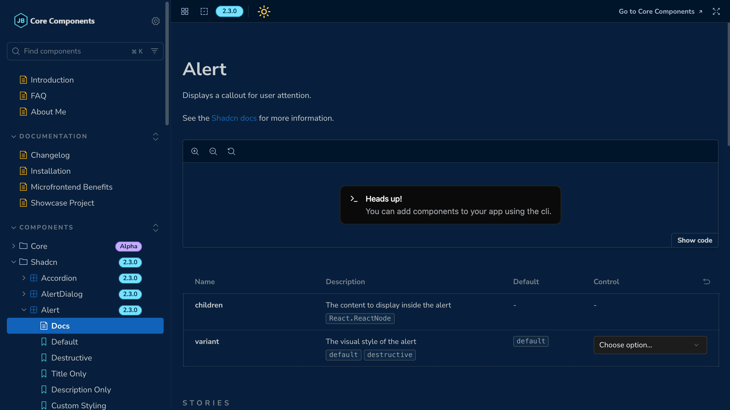Core Components library screenshots 3